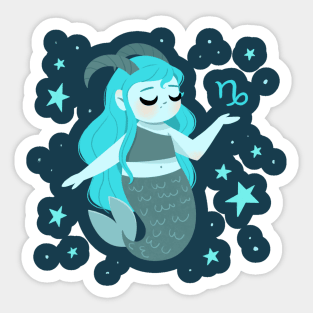 Capricorn Mermaid Sticker